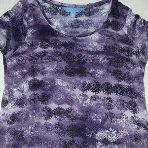 Simply Vera Wang medallion tie dye ombre tee small